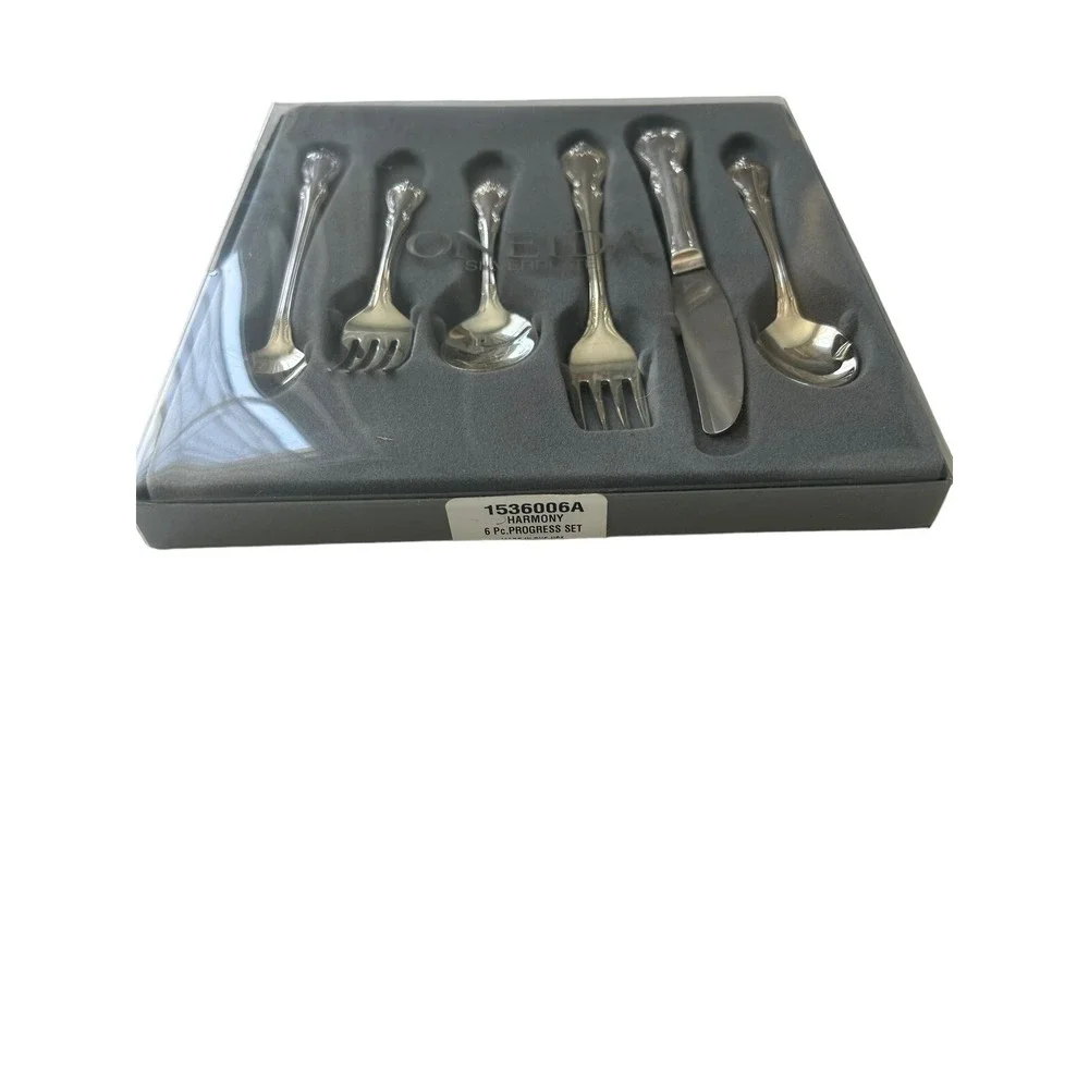 Vtg 6 Piece ONEIDA Silver Plate Harmony Progress Set